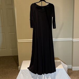 Soft Surroundings Elegant Black 3/4 Sleeve Dress